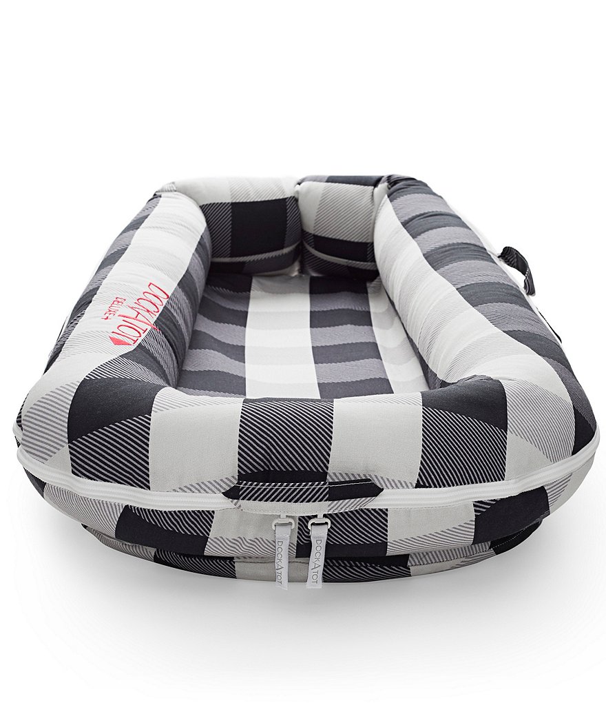 DockATot 0-8 Months Charcoal Buffalo Deluxe Dock Cover, Stage 1