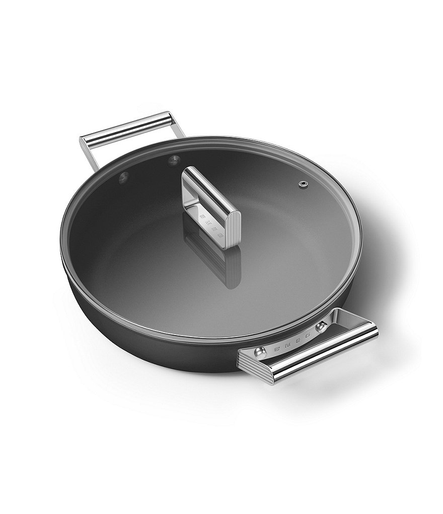 Smeg 50's Retro Style Nonstick 4-Quart Covered Saute and Brasier Pan