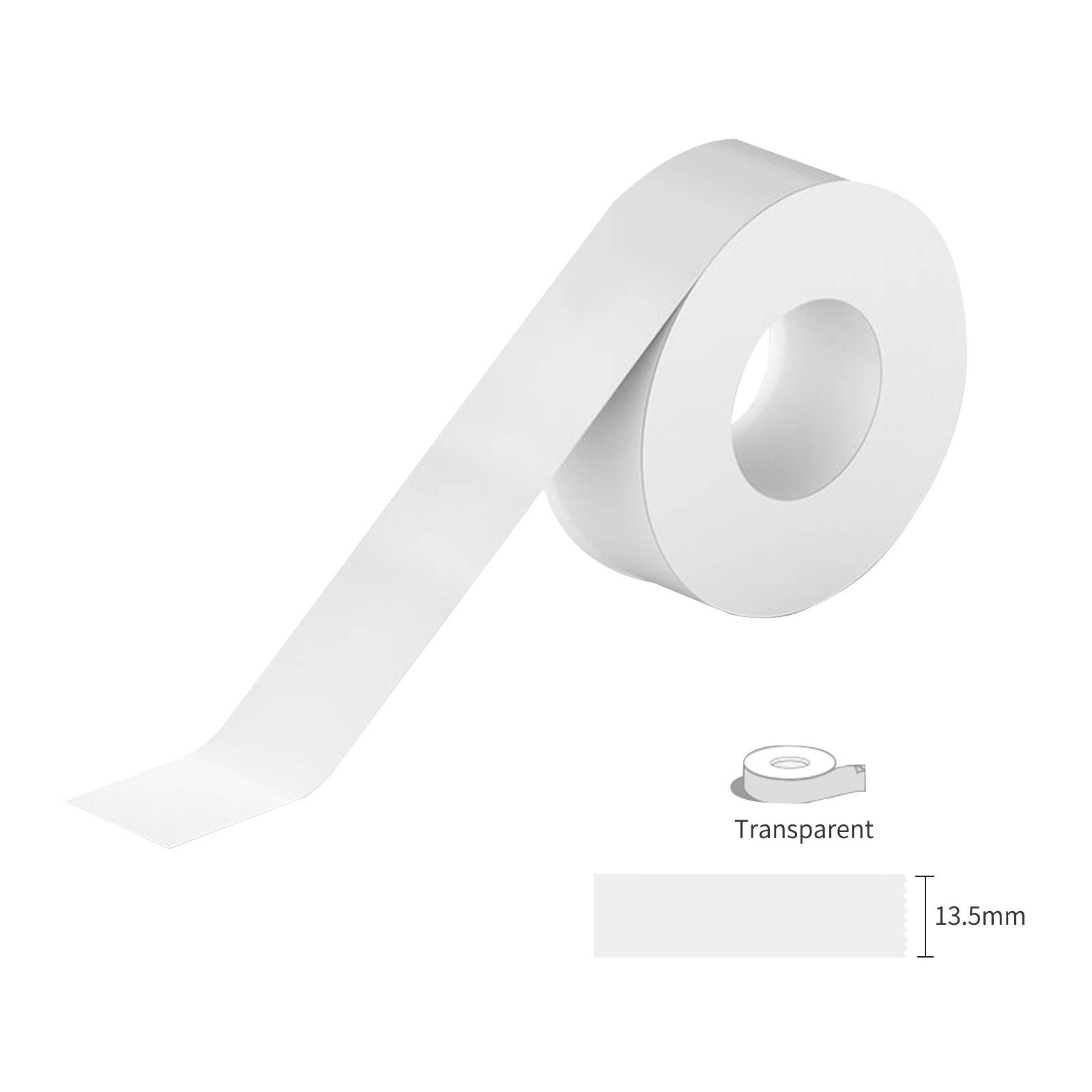 PeriPage 1 Roll Transparent Label Paper Sticky Tape Adhesive Thermal Printing Paper Name Price Barcode Sticker Home Office Organization Waterproof Oil-proof Tear-proof for PeriPage L1 Pocket Label