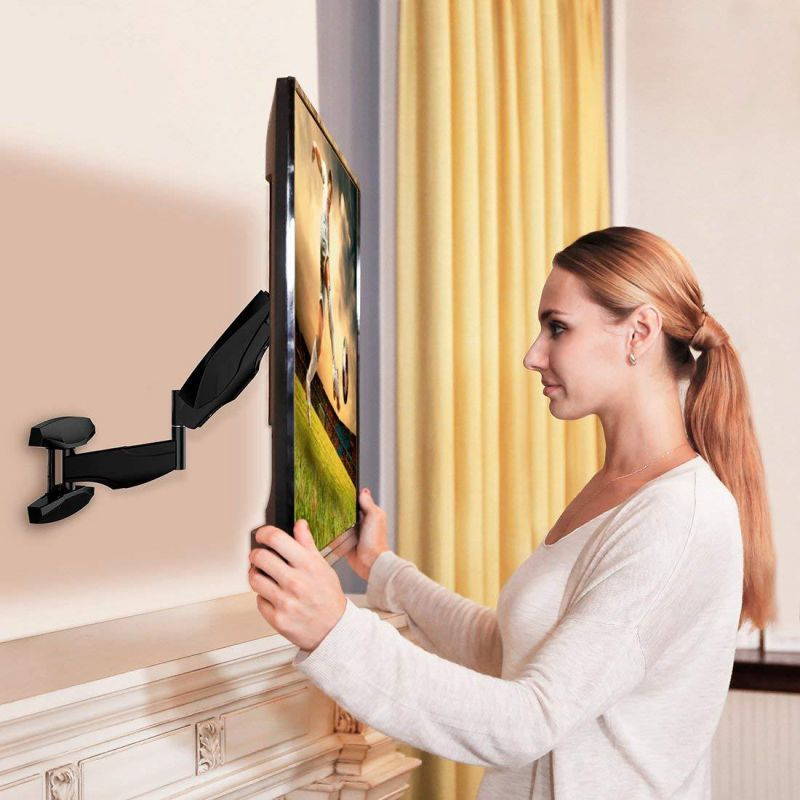 Loctek S1 Gas Spring Height Adjustable Full Motion Interactive 32"-50" TV Wall Mount with Max distance 22" to Wall and Weight capacity 26-46 lbs