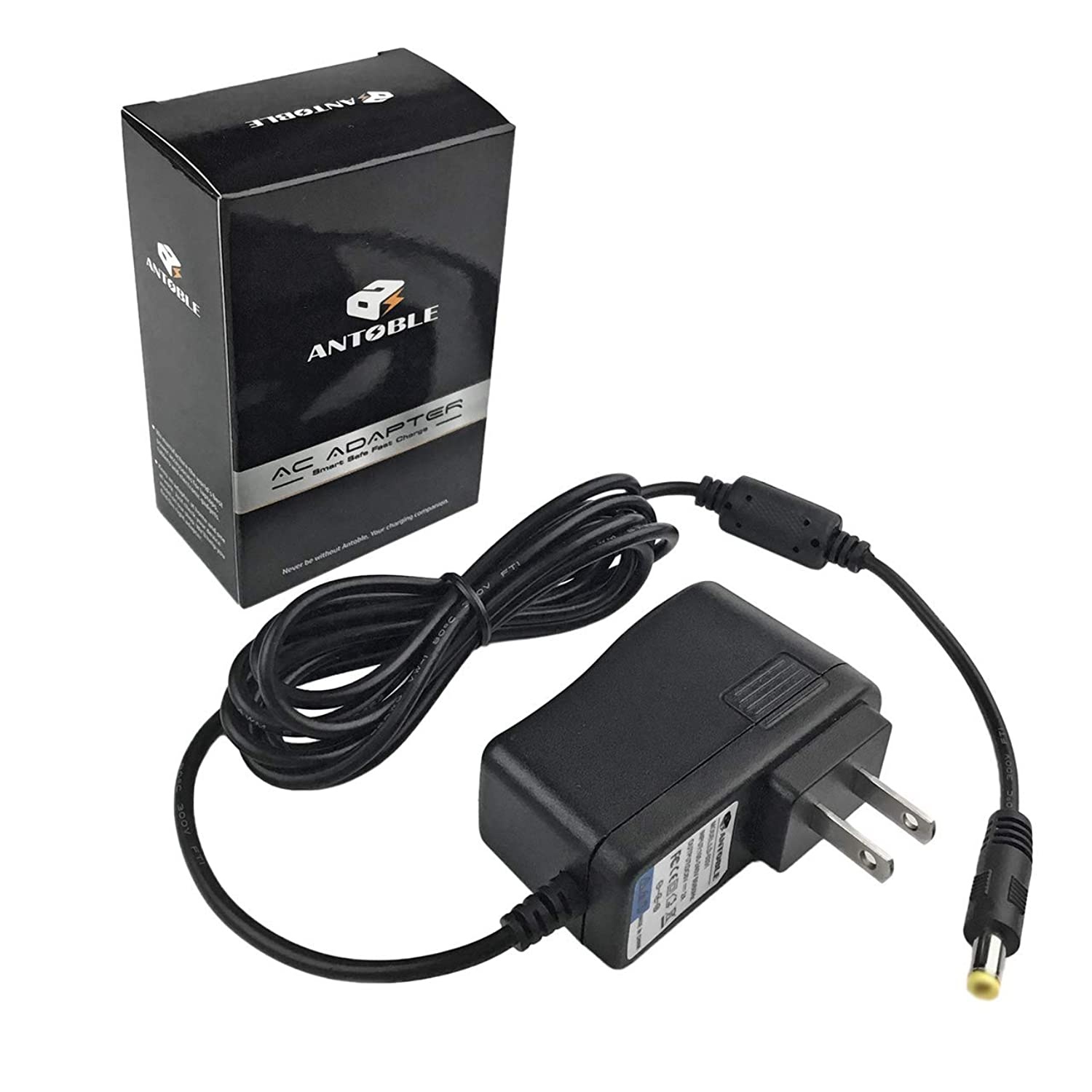 ANTOBLE 6.5ft Cord AC Adapter Wall Charger for SANGEAN PR-D4 PR-D6 PR-D14 PR-D18 PR-D18BU PR-D18RD PR-D18BK PR-D18GR PR-D19 Portable AM/FM Alarm Clock Radio Power Supply