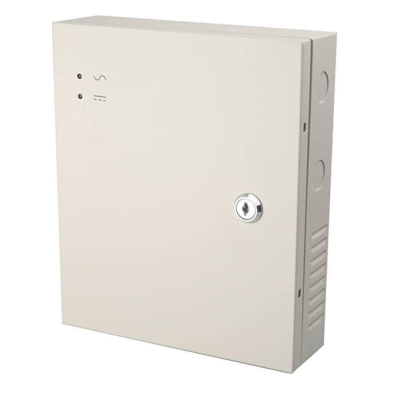 18 Channel DC12V 20 Amp Reset Fuse CCTV DC Distributed Power Box with AC Plug and Lock for Security Cameras, DVRs, CCTV Power Supply