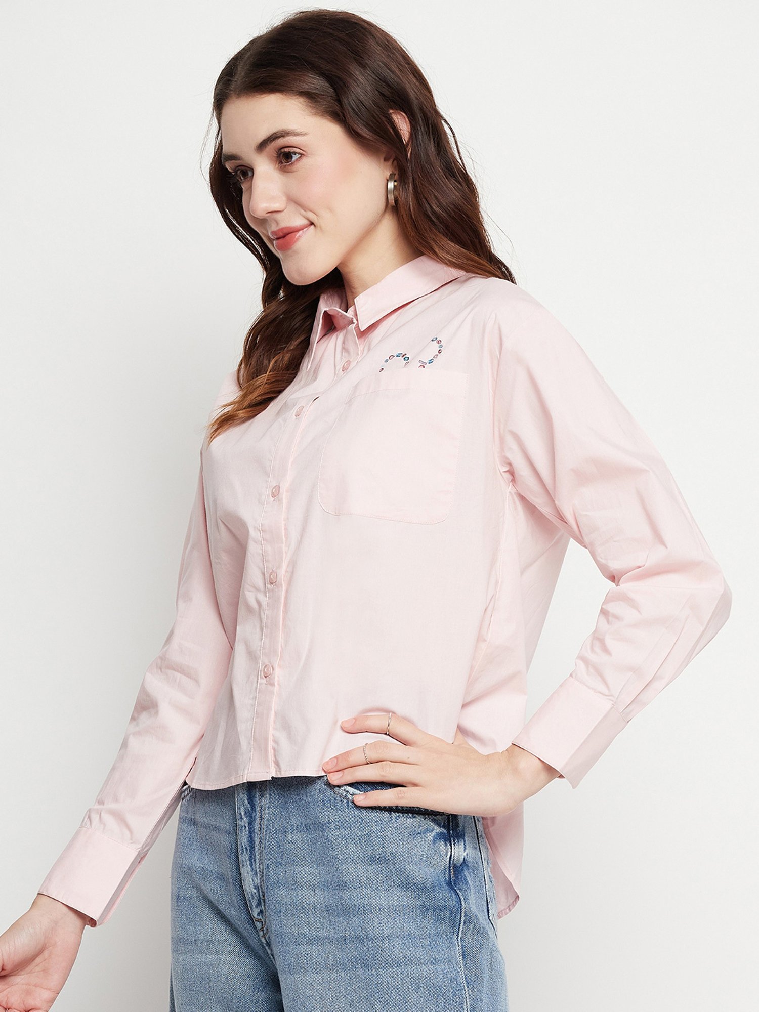 Camla Pink Printed Shirt