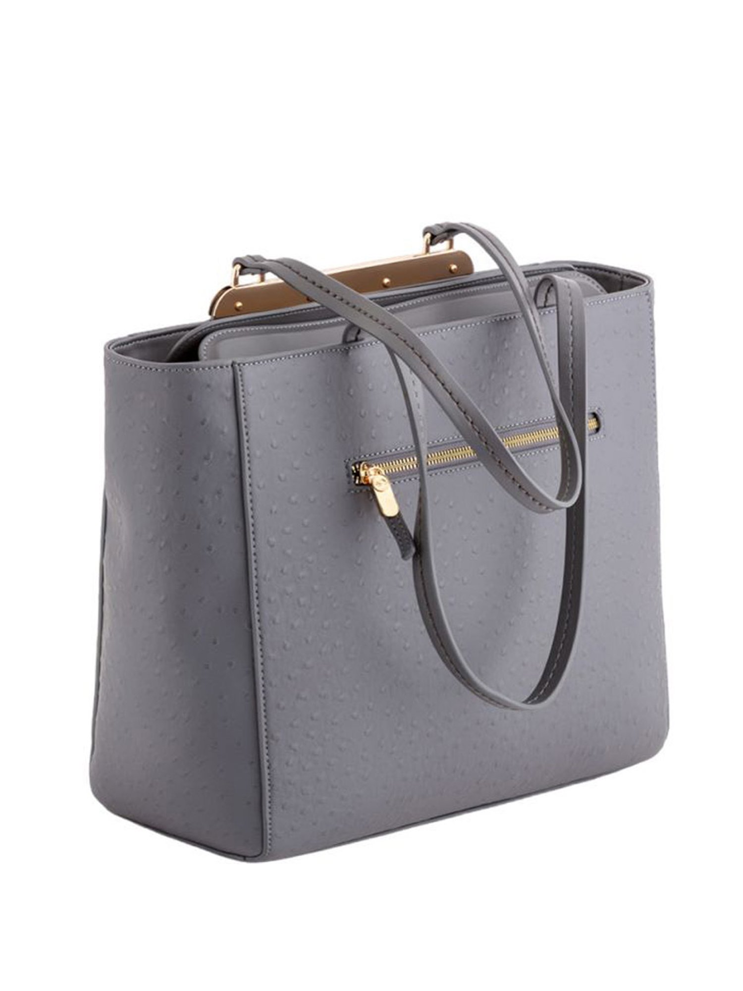 Carpisa Diva V2 Grey Faux Leather Solid Shoulder Handbag