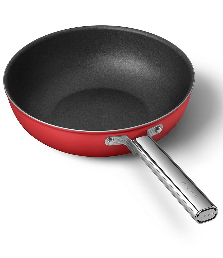 Smeg 50s Retro Style Nonstick 12#double; Wok Pan