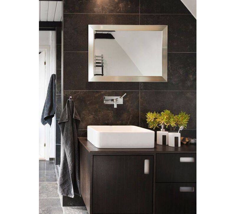 29" X 41" Contempo Beveled Glass Wall Mirror Silver - Alpine Art & Mirror