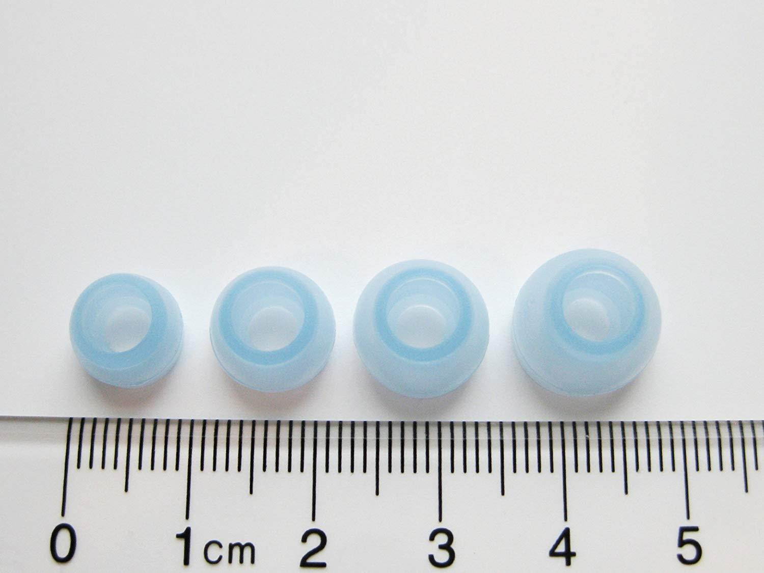 8pcs : 4 Pairs XS/S/M/L Blue Replacement Set Earbuds Eartips for Sennheiser IE Series, CX Series, CXC Series, CXL Series, OCX Series, and MM Series In Ear Earphone Headsets