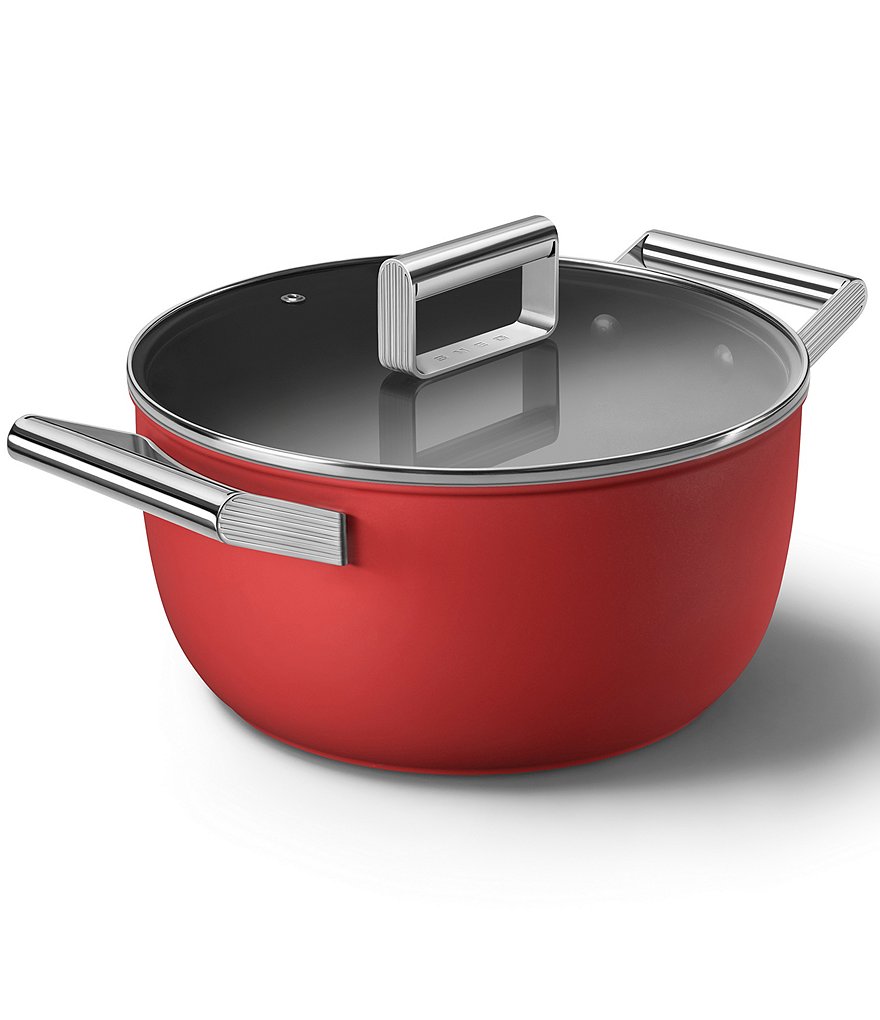 Smeg 50s Retro Style Nonstick 5-Quart Casserole w/Lid