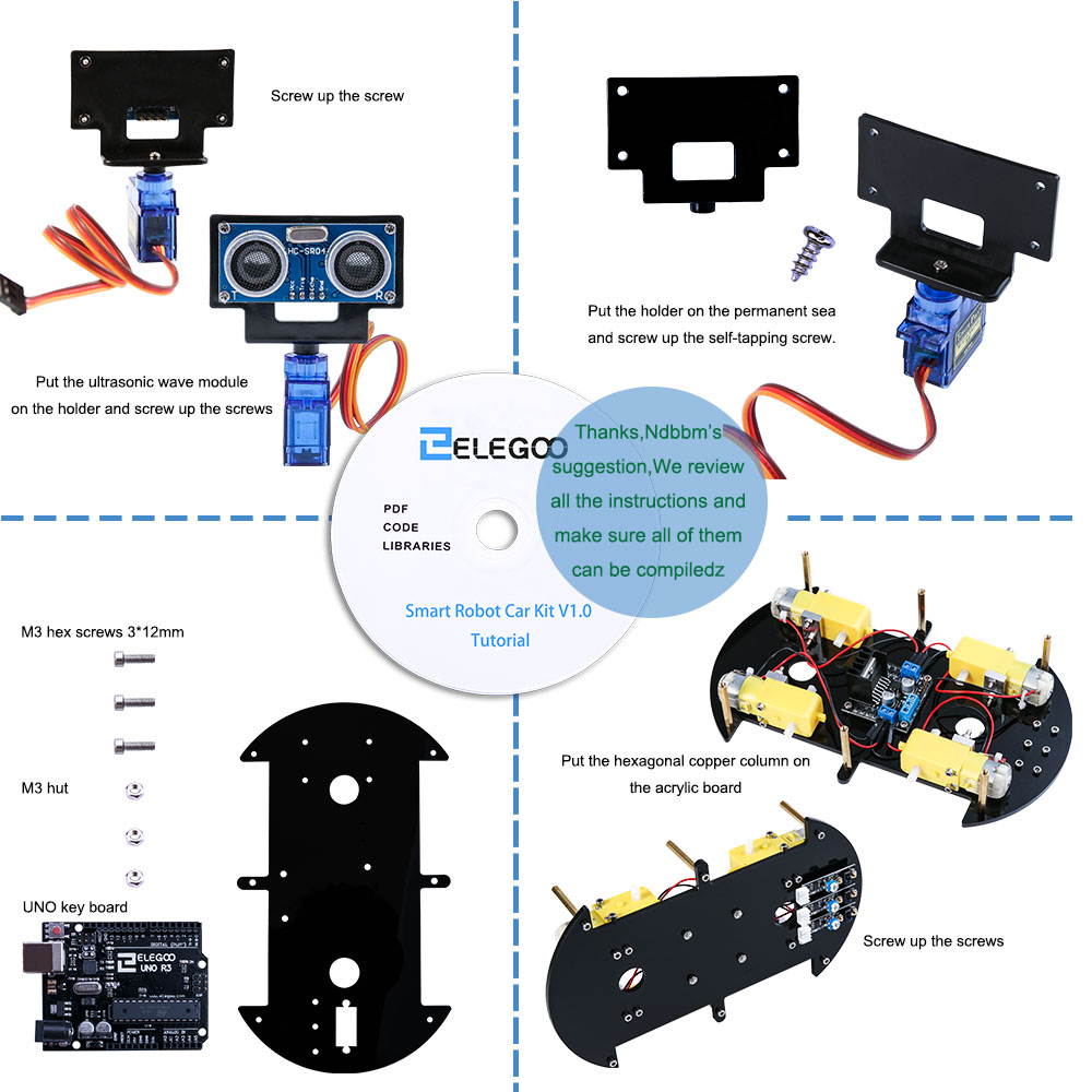 Elegoo UNO Project Smart Robot Car Kit, Intelligent and Smart Car Kit Arduio Car Project