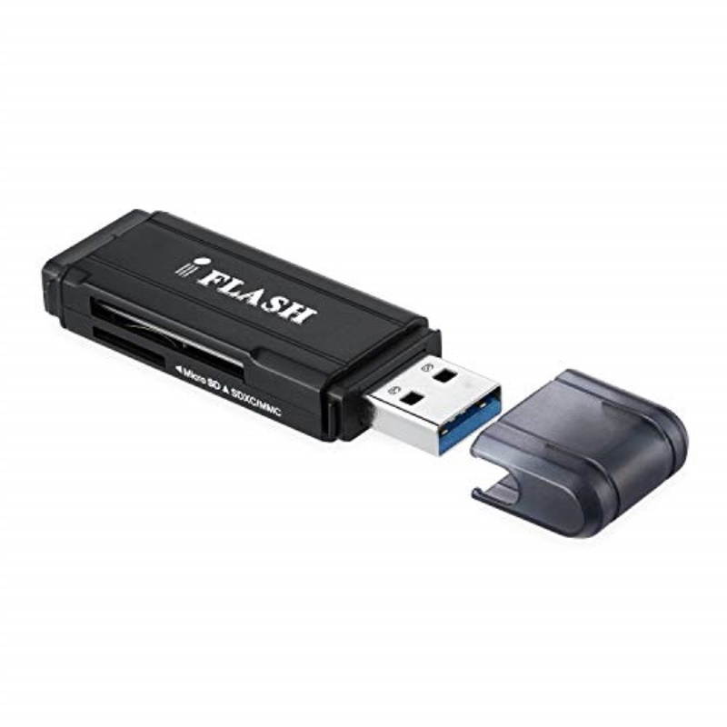 iflash usb 2.0 sdhc/sdxc card reader/writer support sandisk kingston 64gb 32gb uhsi sdxc, sdhc, sd, mmc, ultra sdxc, extreme sdhc  retail package card reader only, not including memory card