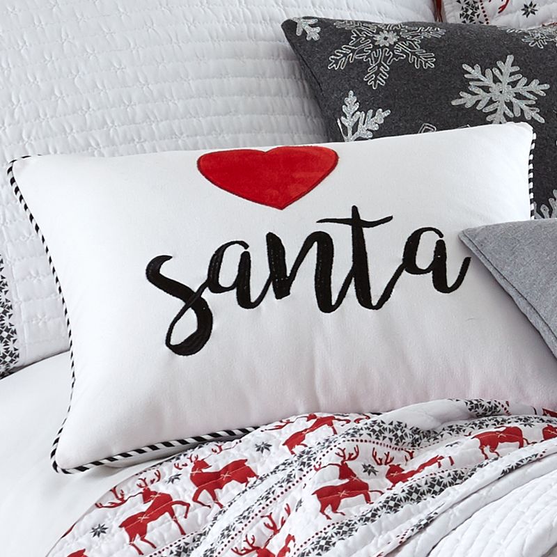 Rudolph Holiday Decorative Pillow White - Levtex Home