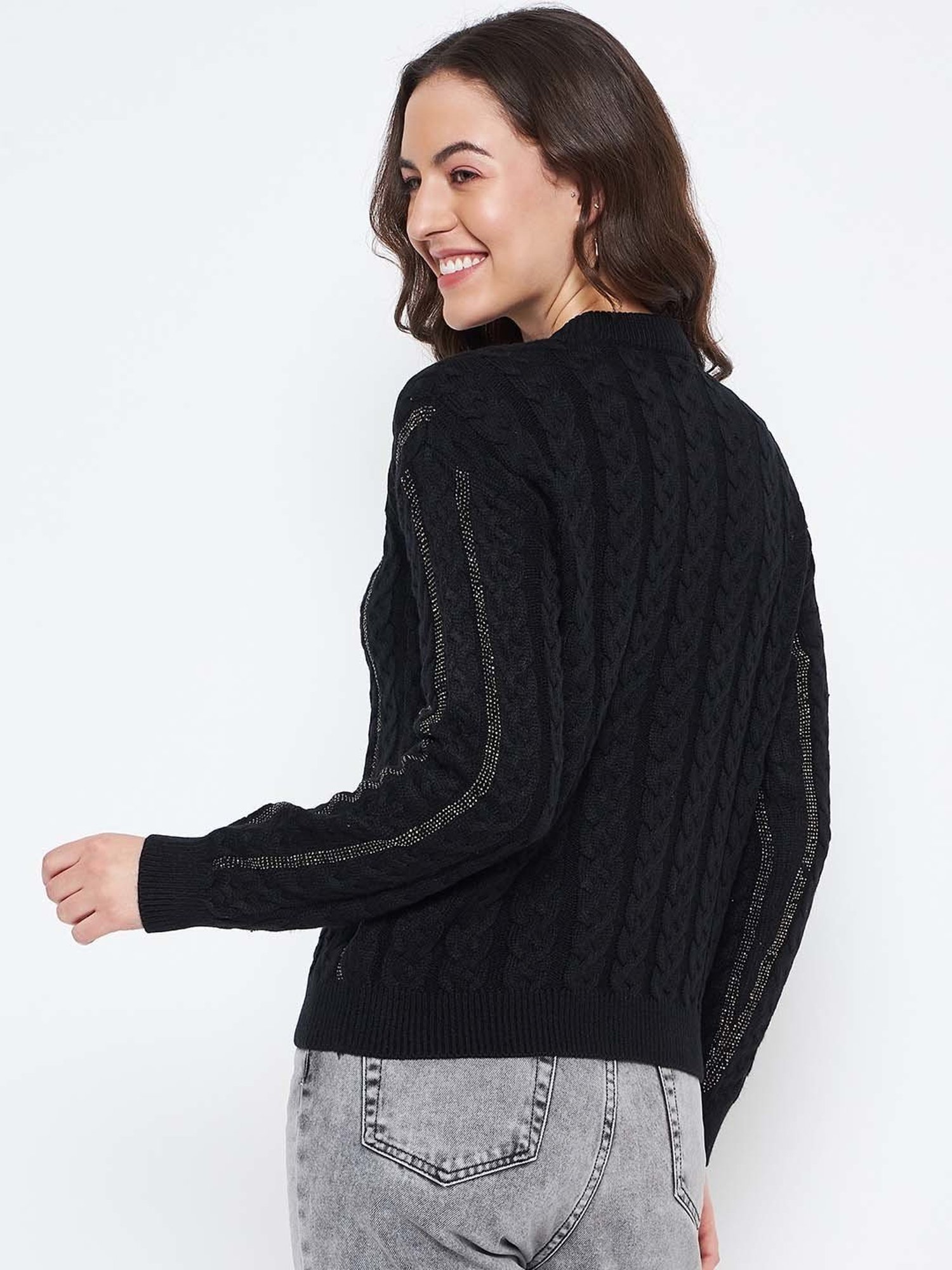 Camla Black Embellished Sweater