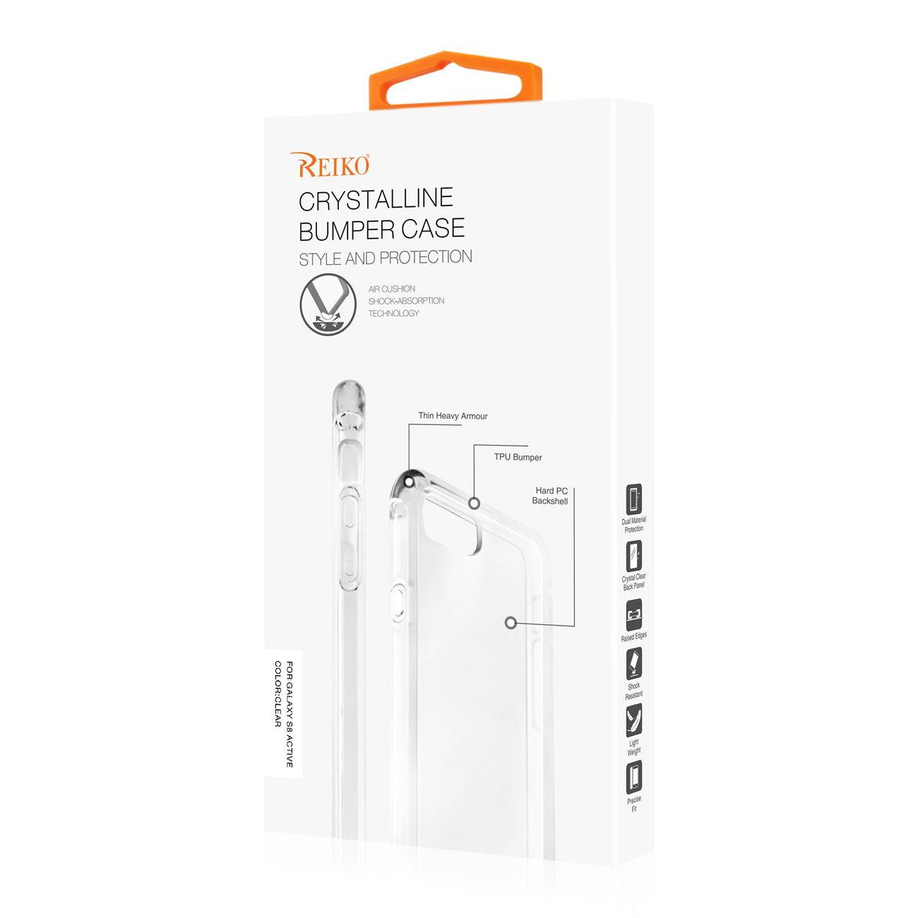 Reiko Samsung Galaxy S8 Active Clear Bumper Case With Air Cushion Protection In Clear