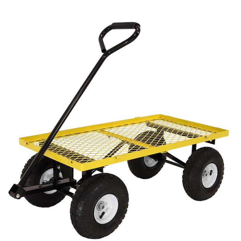 Suncast LC1250D 15-Gallon Lawn Cart – Telescoping Handle, Weather-Resistant Resin