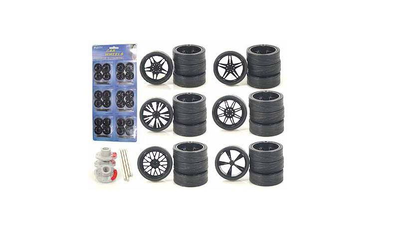 Wheels and Tires and Rims Multipack Set of 24 pieces for 1/24 Scale Model Cars and Trucks