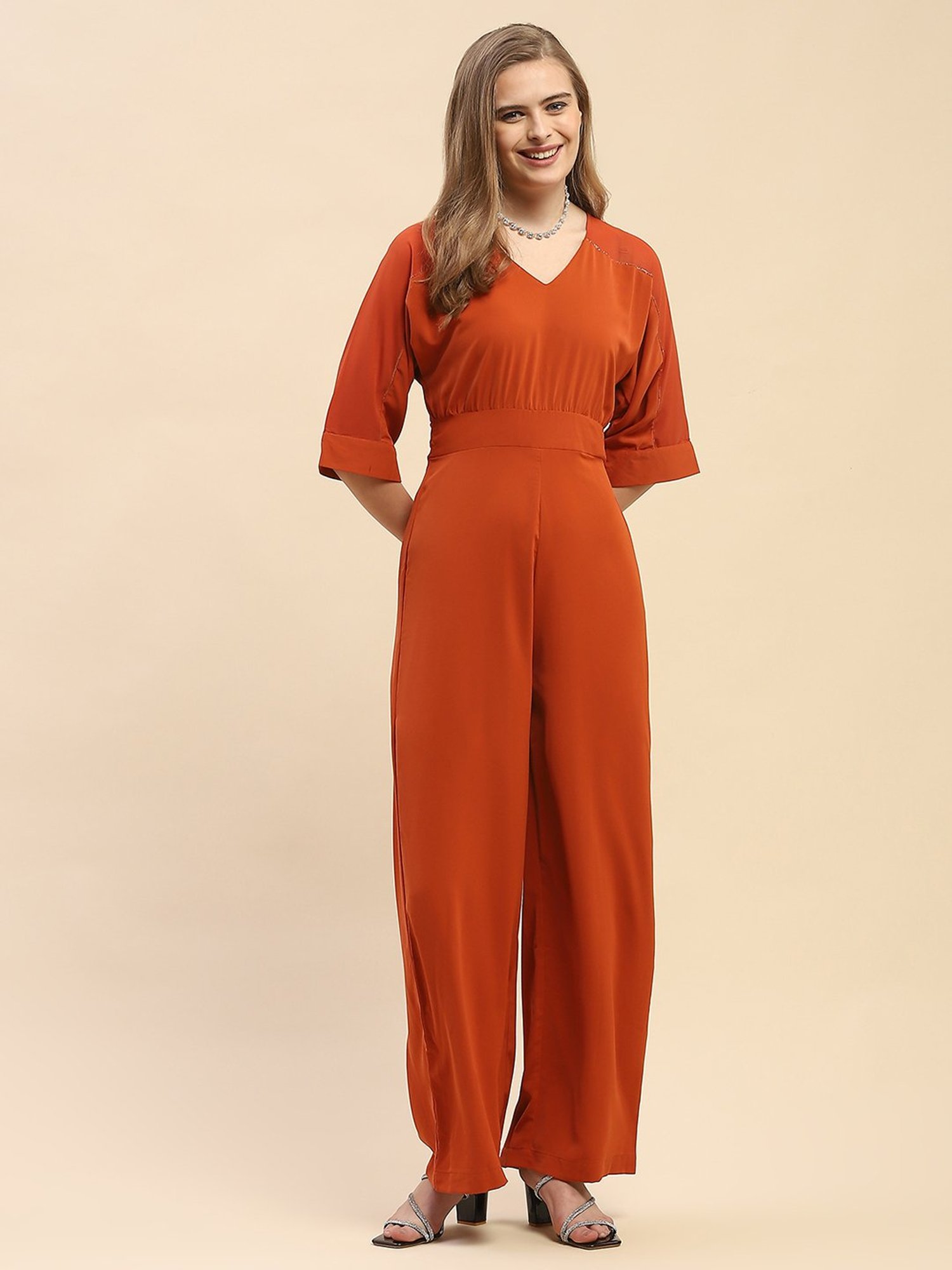 Camla Rust Maxi Jumpsuit