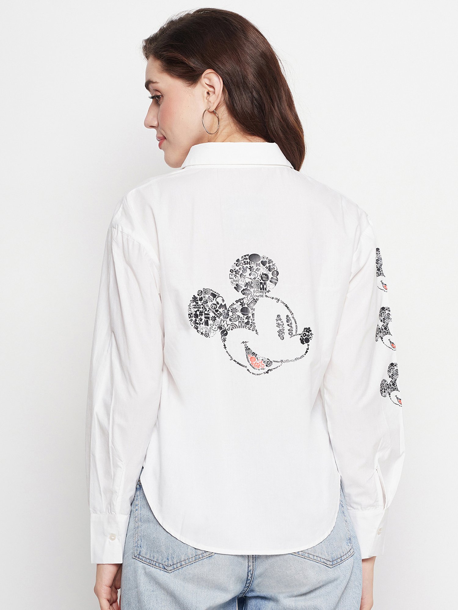 Camla White Printed Shirt