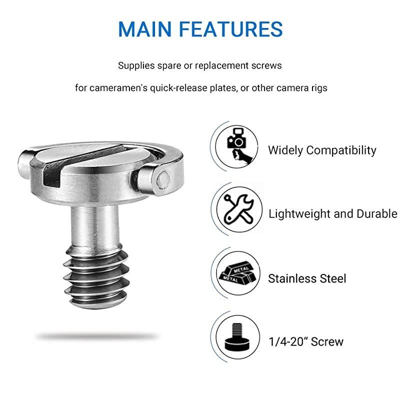 D Shaft DRing 14 Inch Thead Camera Screw for DSLR Camera Rig 838