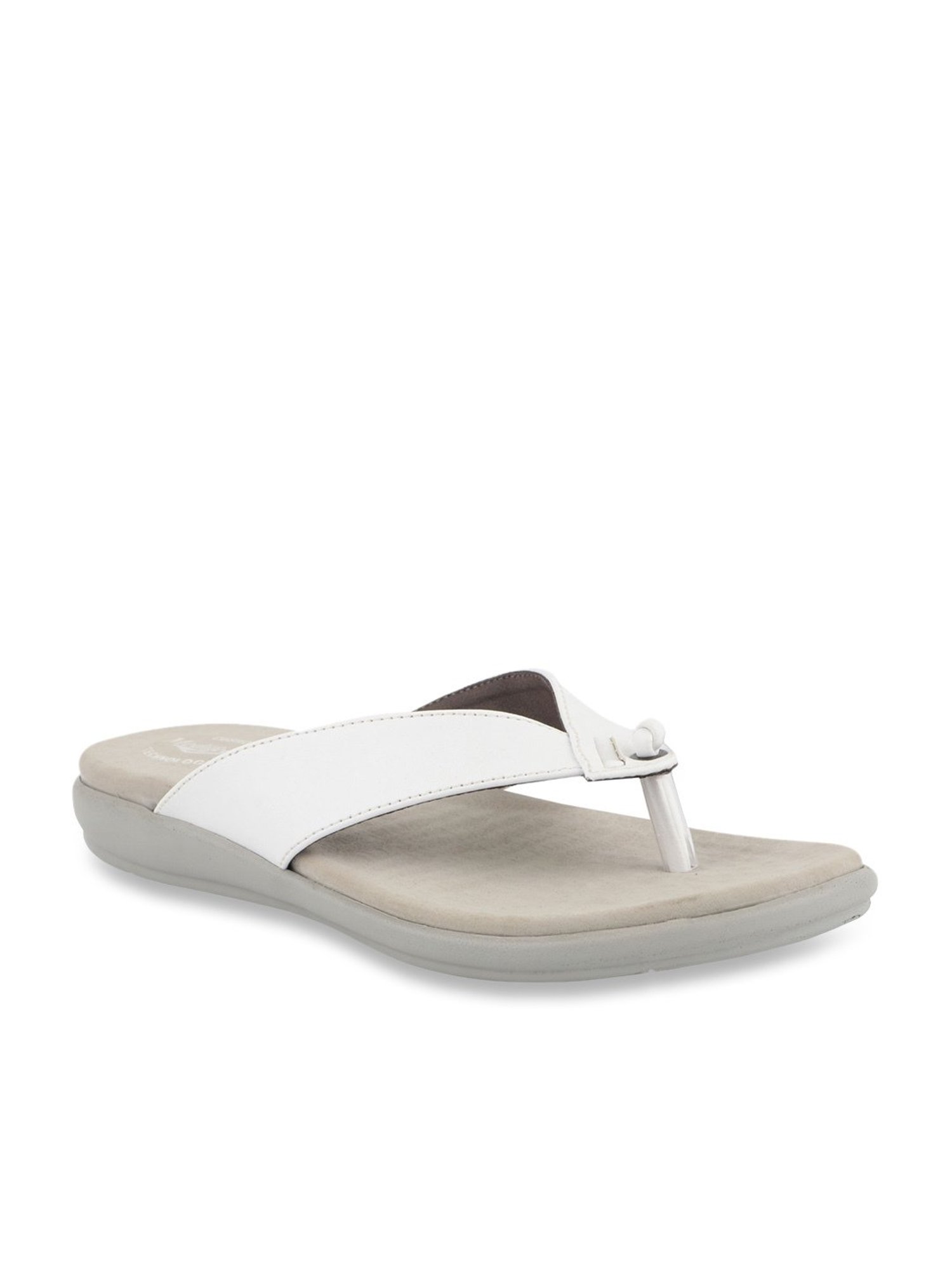 MediFeet Women's Standard White Thong Sandals