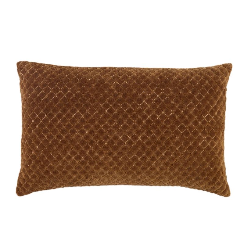 13&#34;x21&#34; Oversize Rawlings Trellis Poly Filled Lumbar Throw Pillow Brown - Jaipur Living