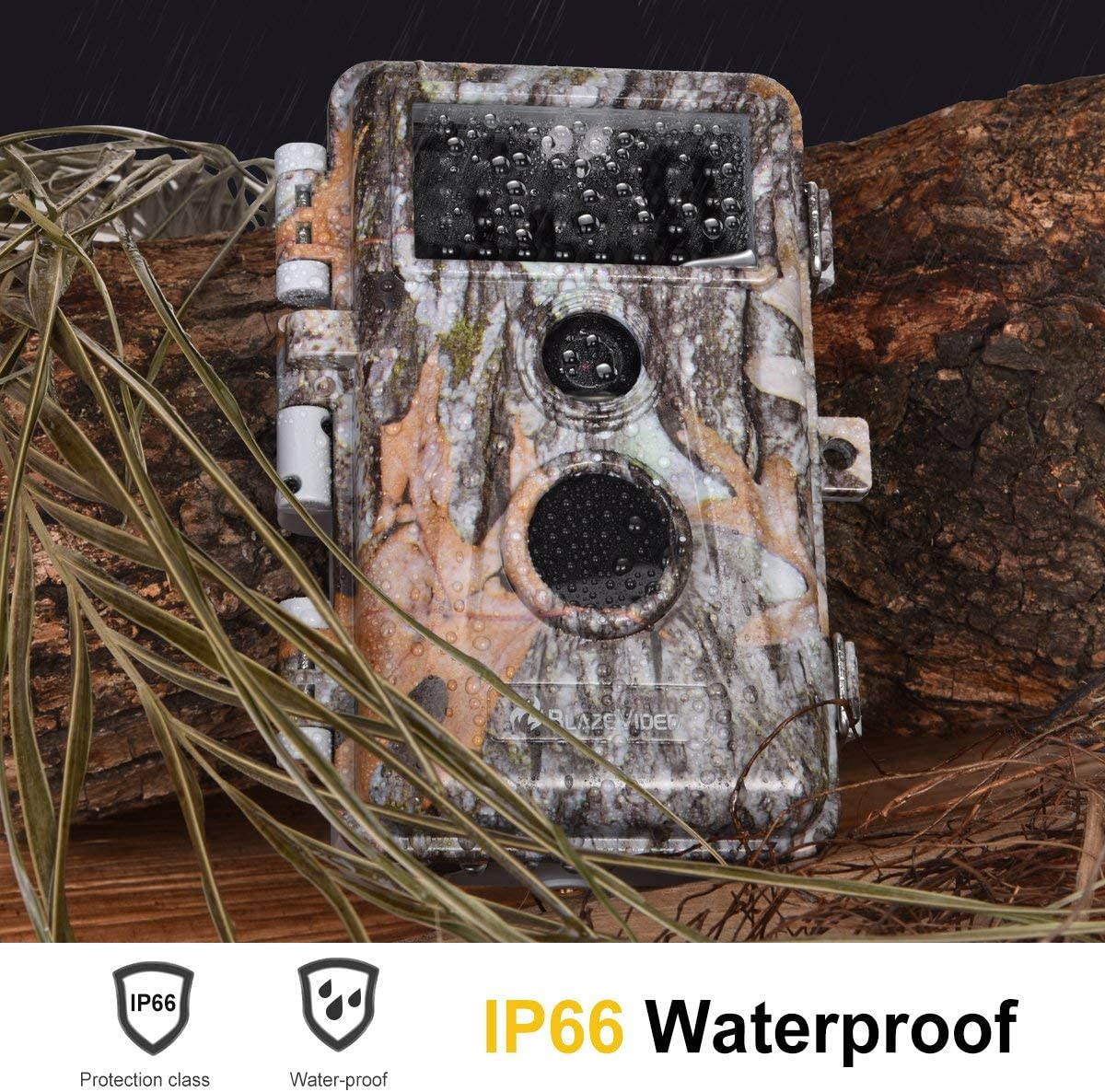 [2021 Upgraded] Game Trail Camera 20MP 1920X1080P H.264 MP4 Video No Glow with Night Vision Motion Activated IP66 Waterproof Outdoor Tracking Time Stamp & Time Lapse Photo & Video Model