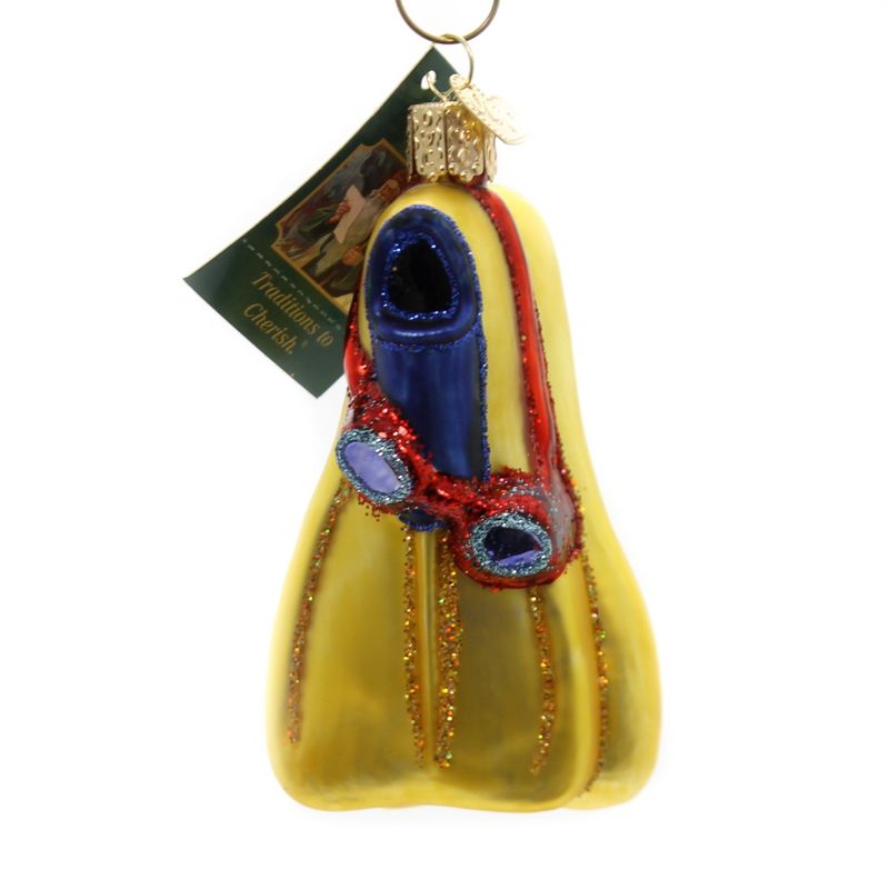 Old World Christmas 3.75" Swim Flippers Ornament Ocean Beach Pool  -  Tree Ornaments