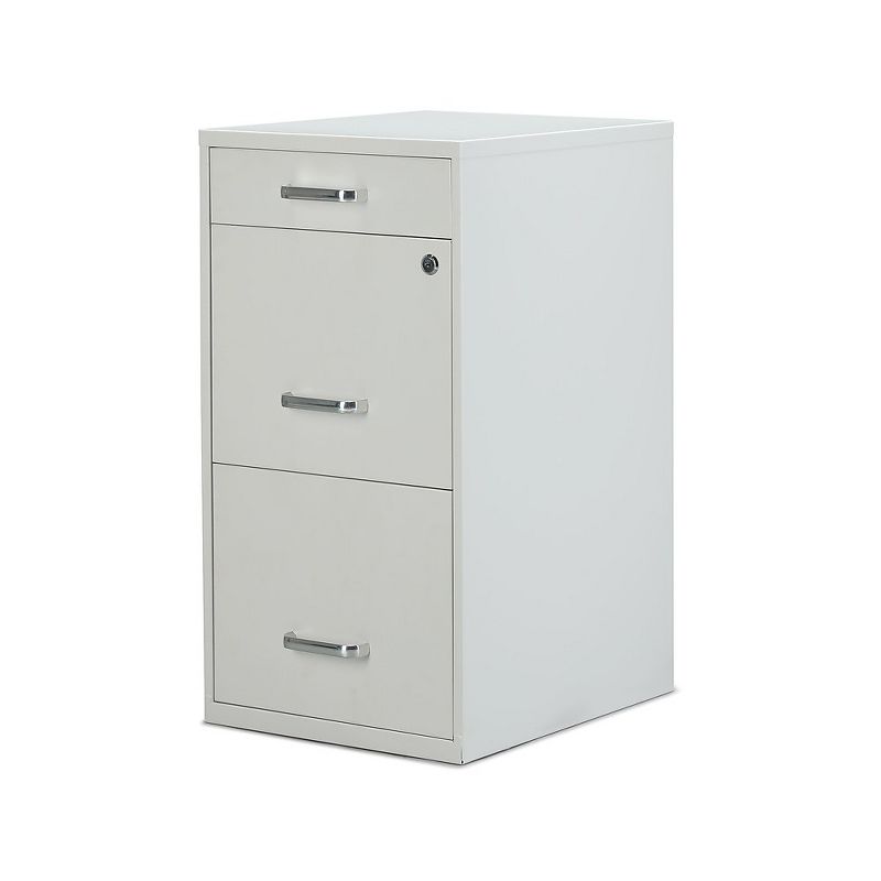 MyOfficeInnovations 3-Drawer Vertical File Cabinet Locking Letter White 18"D (52144) 2806666