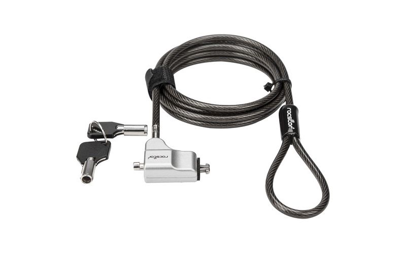Rocbolt C21 Security Cable With Key Lock and (2) Keys - For Ultra-thin Laptop, Ultrabook Devices - Compatible Cleat&trade; Locking Technology