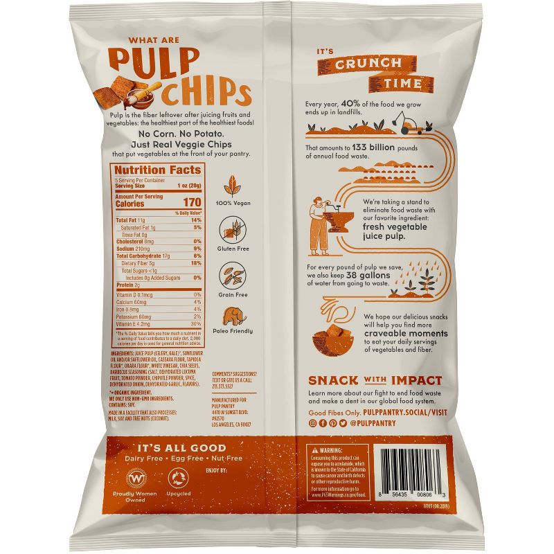 Pulp Pantry Barbecue Pulp Chips - 5oz