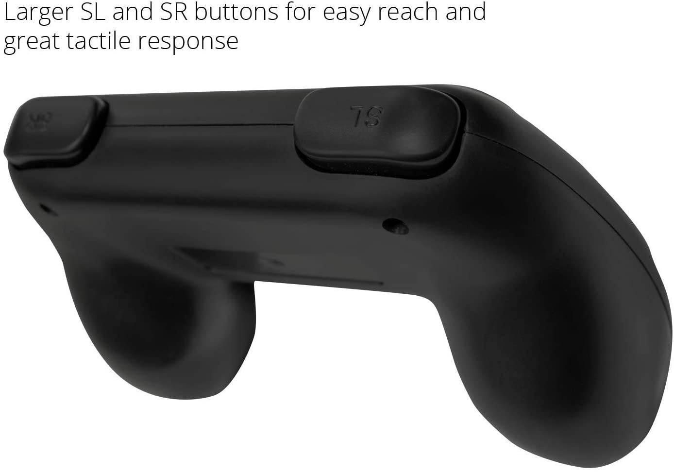 Orzly Grips compatible with Nintendo Switch Joy-Cons for Extra Comfort - TWIN PACK (2x BLACK) Universal Sided Grip Attachments for use with Nintendo Switch Joy-Cons