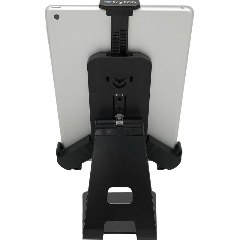 Tryten OmniFlip Universal Tablet Stand - Up to 12.9" Screen Support - 9.5" Height x 5.8" Width x 6" Depth - Metal - Black