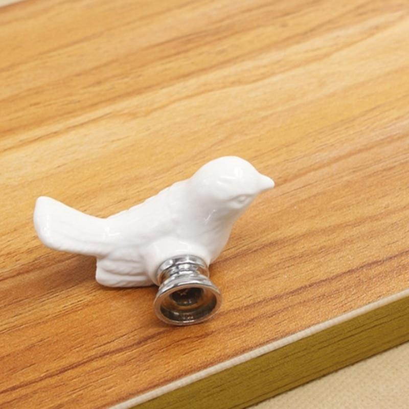 Ceramic Cute Birds Knobs Dresser Knob Drawer Pulls Handles Cupboard Pulls Knob Pink Green Kids Cabinet Knob Furniture Home Decor