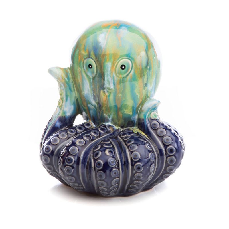 9.75&#34; Indoor/Outdoor Ceramic Pittore Polpo Statue - Alfresco Home LLC