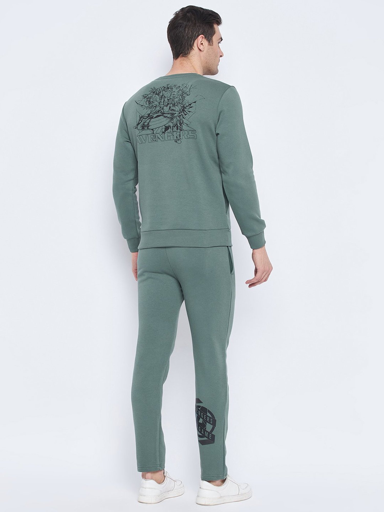 Camla Turkish Blue Regular Fit Marvel Captain America Print Tracksuit