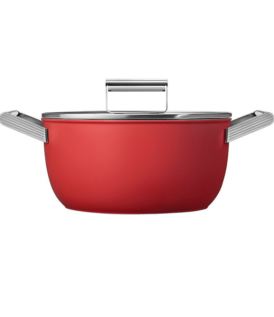 Smeg 50s Retro Style Nonstick 5-Quart Casserole w/Lid