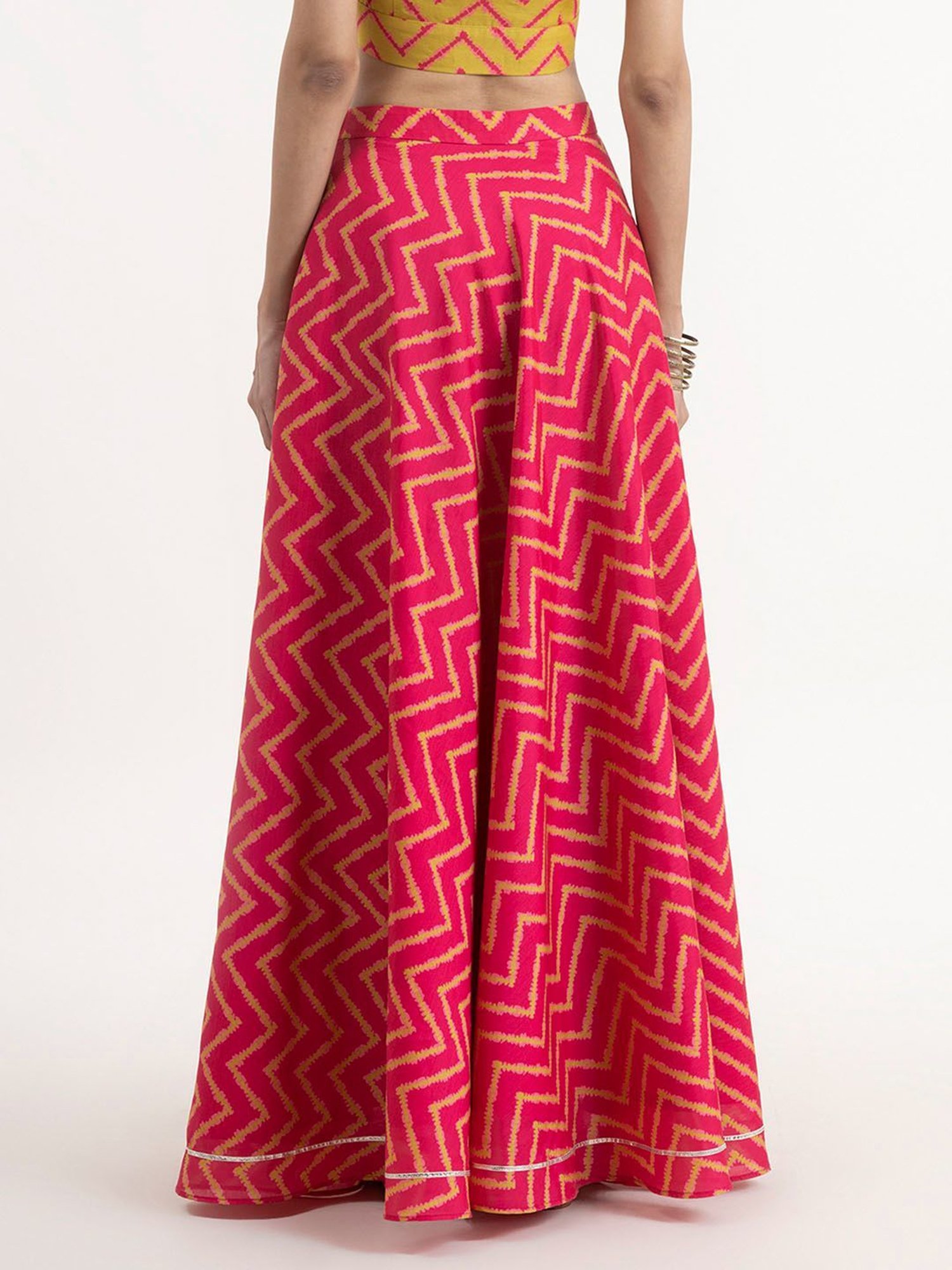 Pink Fort Pink Printed Skirt