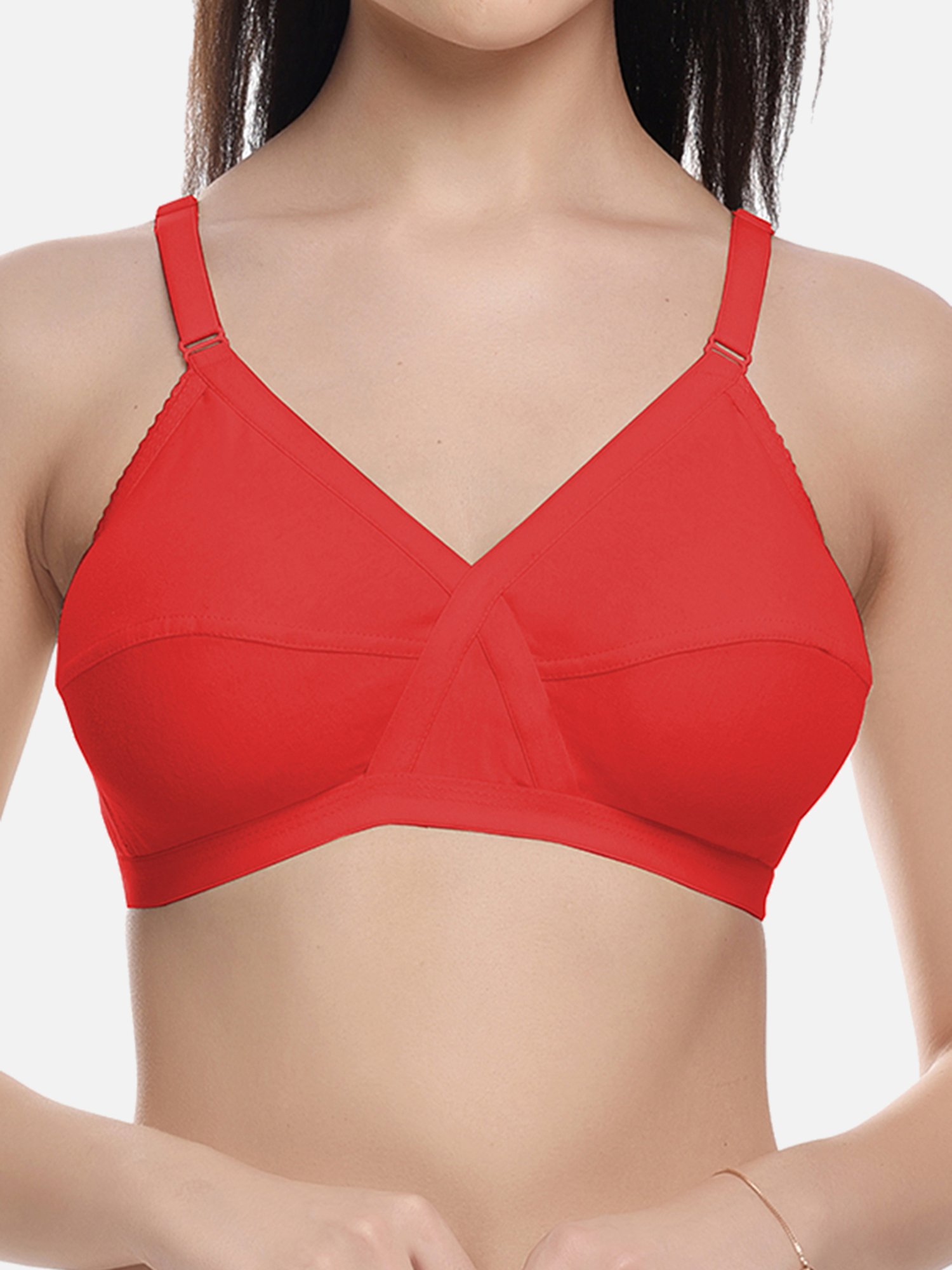 FIMS: Fashion is my Style Black & Red Everyday Bras - Pack Of 3