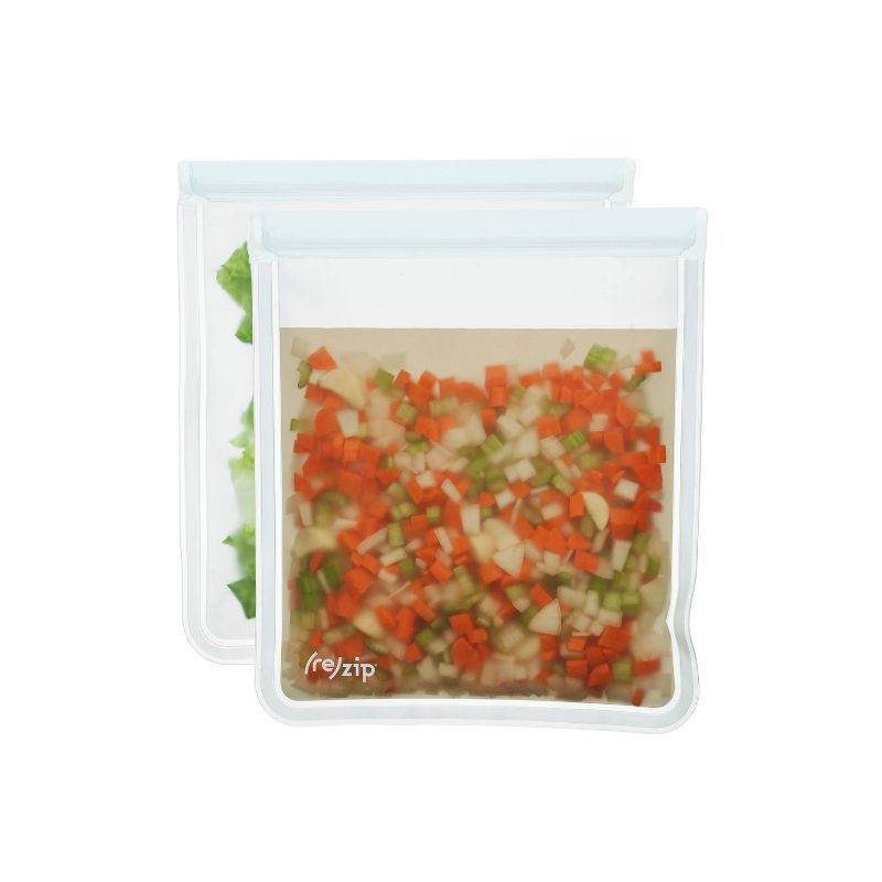 (re)zip Lay-Flat Leakproof Gallon - Clear - 4pk