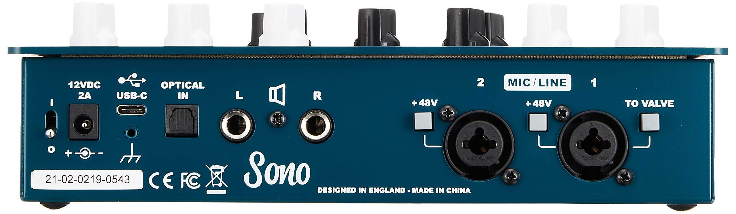 Audient Sono Amp Guitar Recording Audio Interface Ultimate Value Guitar Preamp with Two Notes Power amp, Cab Simulation and 3 Band Analogue Tone Control (The Ultimate Audio Interface For Guitarists)