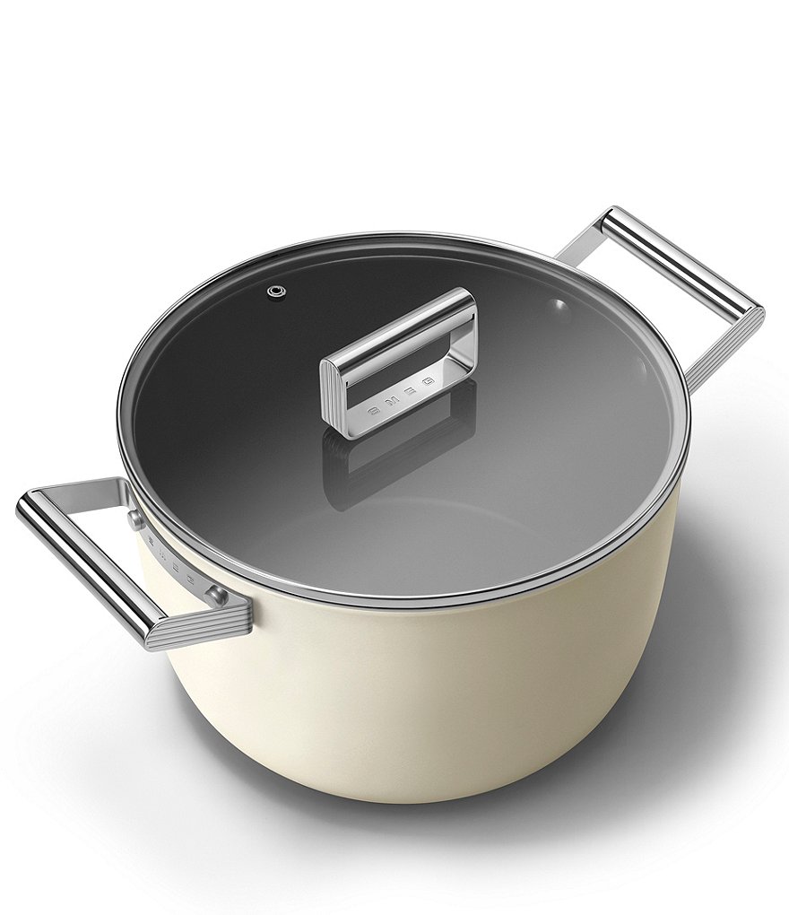 Smeg 50s Retro Style Nonstick 8-Quart Casserole w/Lid