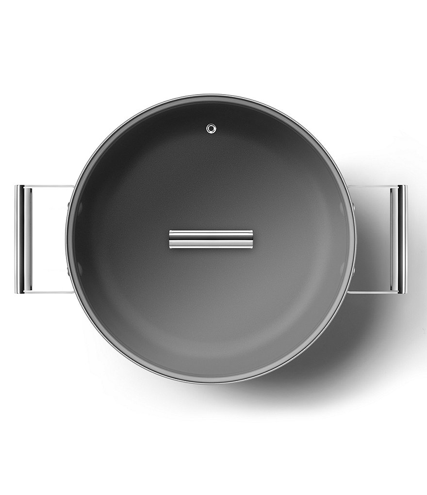 Smeg 50's Retro Style Nonstick 4-Quart Covered Saute and Brasier Pan