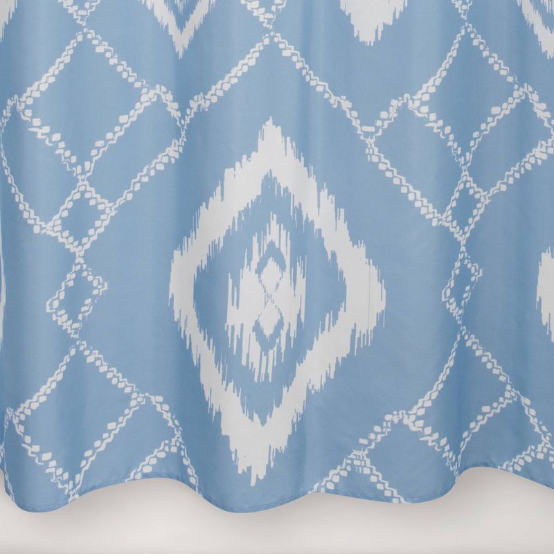 Coastal Ikat Shower Curtain Blue - Allure Home Creations