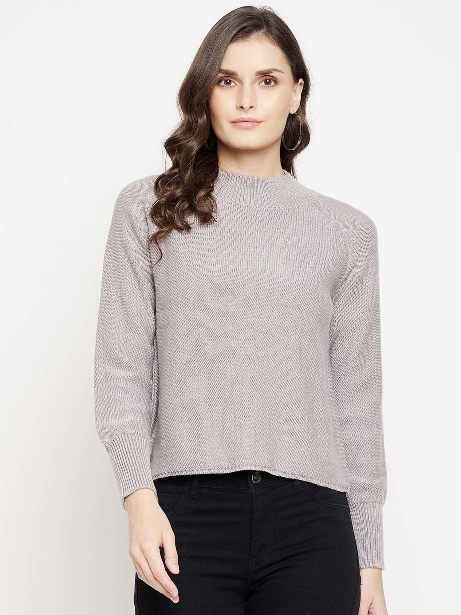 Camla Grey Regular Fit Sweater