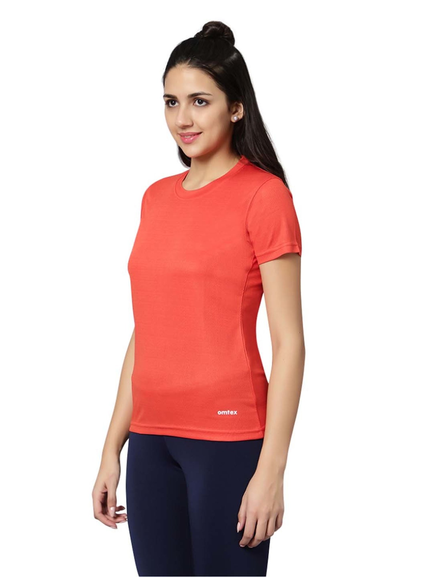 Omtex Rust Regular Fit Sports T-Shirt