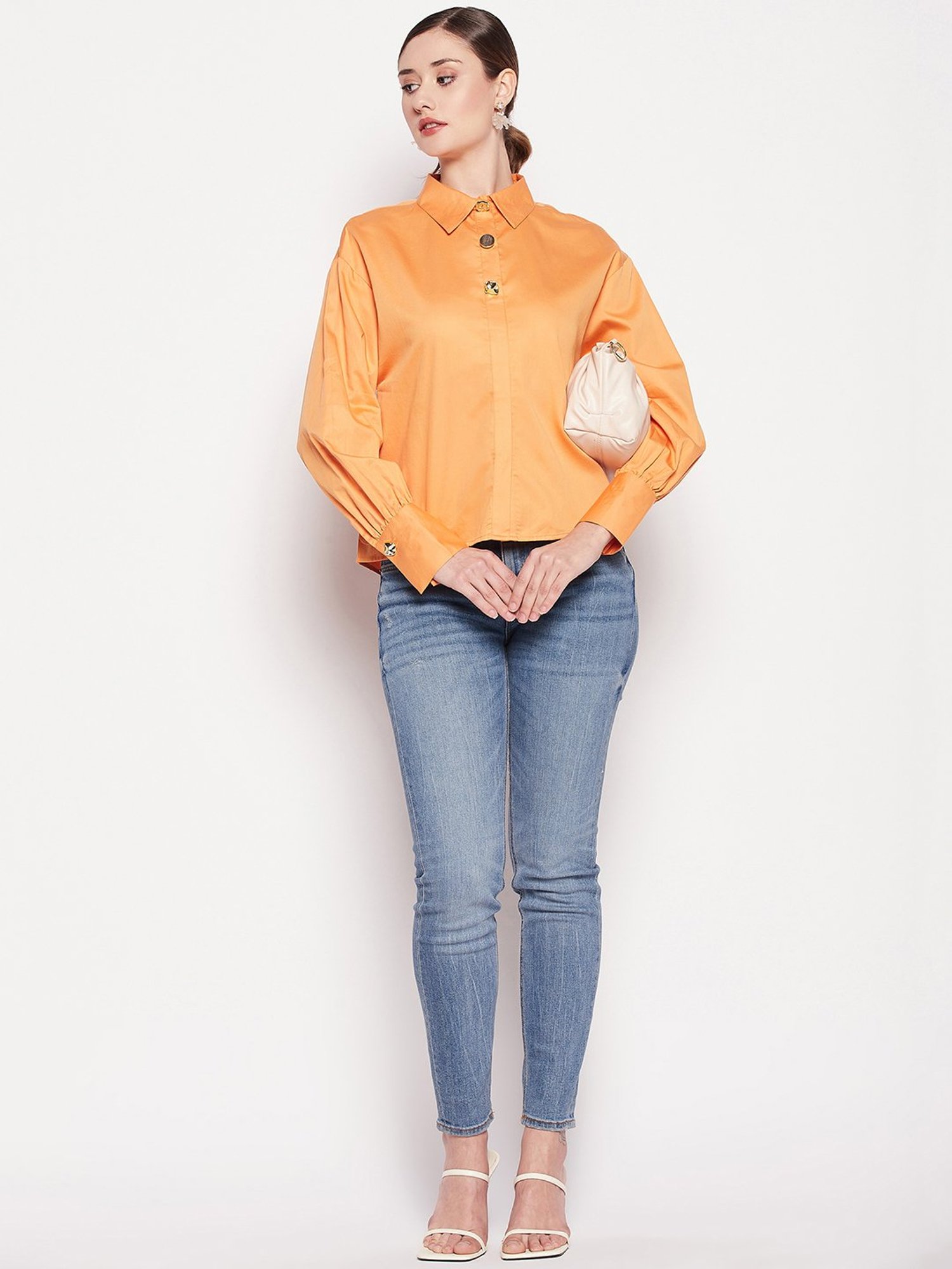 Camla by MADAME Orange Cotton Shirt