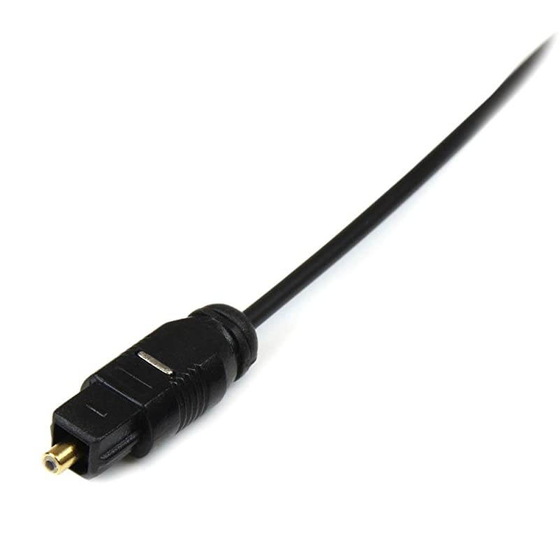 com 10 ft 3 m Digital Optical Audio Cable Toslink Digital Optical SPDIF UltraThin MaleMale Optical Audio Cable THINTOS10 Black