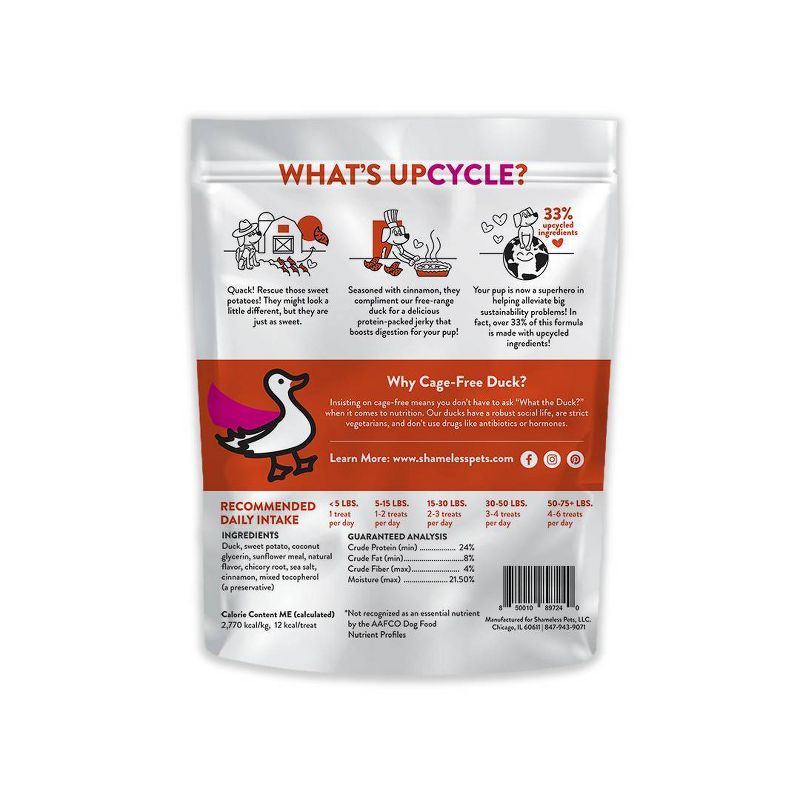 Shameless Pets Duck-Tato Recipe Jerky Bites Dental Dog Treats - 5oz