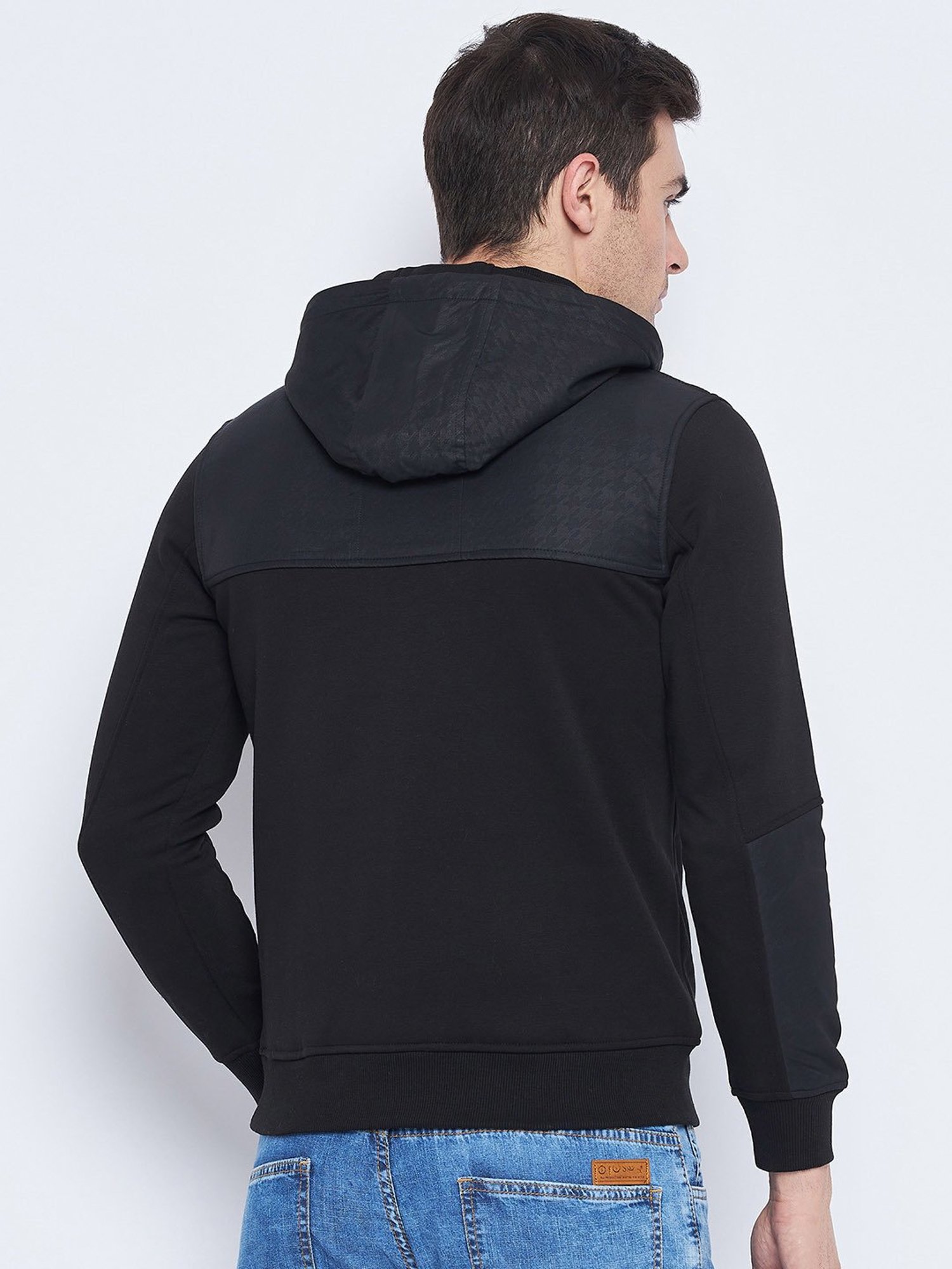 Camla Black Regular Fit Hooded Sweatshirt