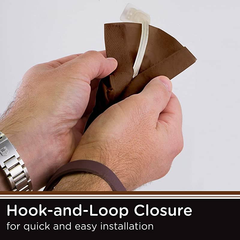 Chocolate Brown Fabric Cord Cover 2 Pack 6 ft Hides Lamps Light Fixtures and Desks Cable Management Easy Installation 48657