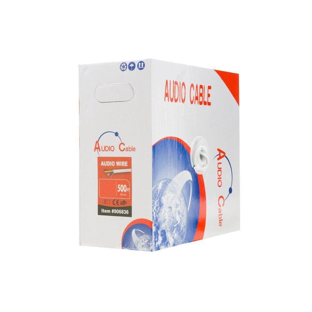 250ft 14AWG 4 Conductors (14/4) CL2 Rated Loud Speaker Cable Wire, Pull Box (For In-Wall Installation) (14AWG / 4 Conductors, 250ft)